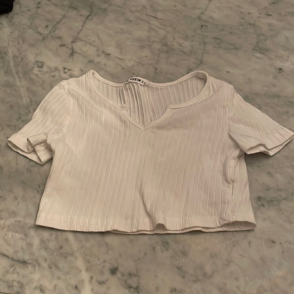 White Crop-Top From Shein